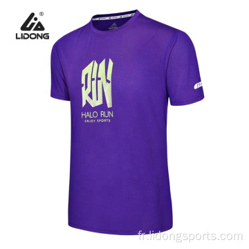 T-shirt en gros de la coutume Sports Round Sports Running